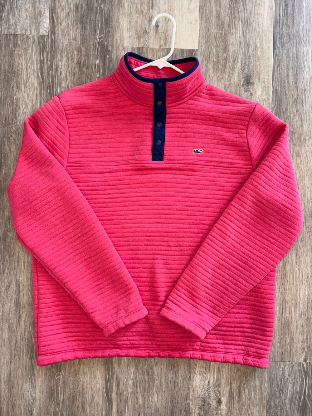 Vineyard Vines Men’s Ribbed Half-Snap Pullover - Pink Size L